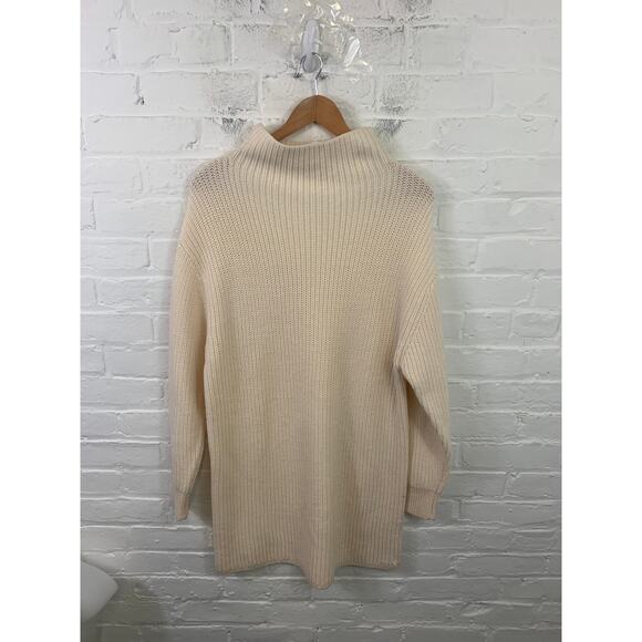 Aritzia Sweaters - Aritzia Women's Ribbed Pullover High Neck Sweater Long-Sleeves Cream Size S